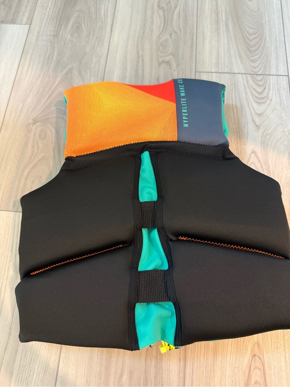 HL Youth Neoprene Life Vest - Orange/Gray - Picture 2 of 4